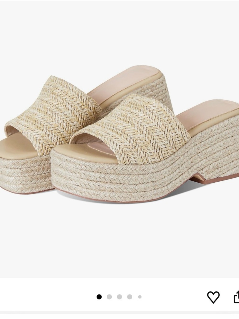 Platform slip on espadrille sandals size 10 like new
